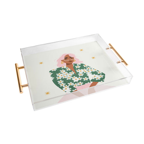 Charly Clements Strike a Pose Pink and Green Palette Acrylic Tray