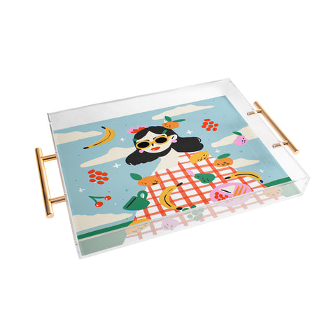 Charly Clements Summer Fruits Picnic Acrylic Tray