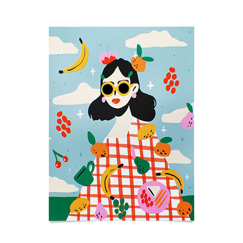 Charly Clements Summer Fruits Picnic Poster