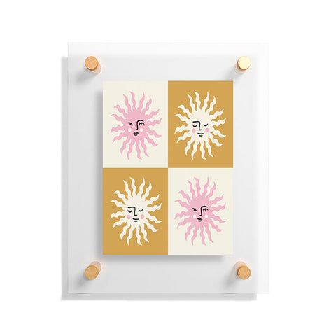 Charly Clements Vintage Checkered Sunshine Floating Acrylic Print