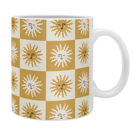 Charly Clements Vintage Checkered Sunshine Coffee Mug