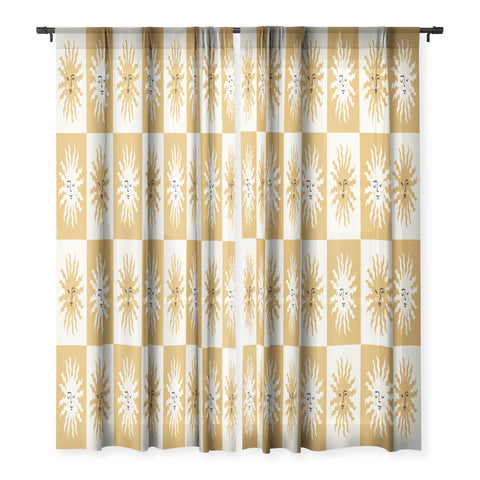 Charly Clements Vintage Checkered Sunshine Sheer Non Repeat