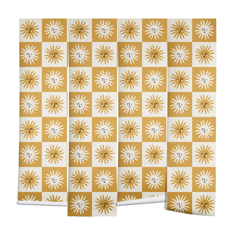 Charly Clements Vintage Checkered Sunshine Wall Mural