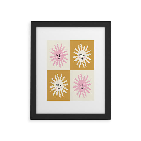 Charly Clements Vintage Checkered Sunshine Framed Art Print