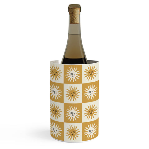 Charly Clements Vintage Checkered Sunshine Wine Chiller