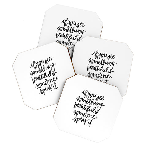 Chelcey Tate Speak It Coaster Set
