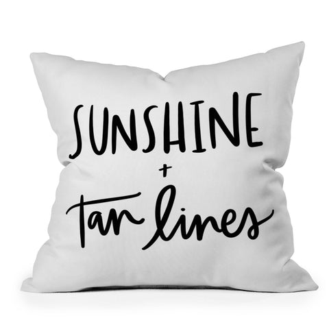 Chelcey Tate Sunshine And Tan Lines Outdoor Throw Pillow