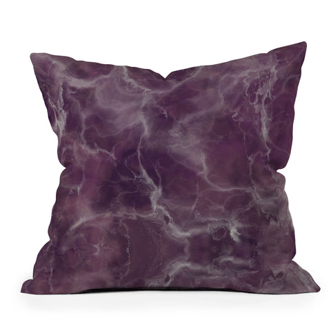 Chelsea Victoria Amethyst Marble Outdoor Throw Pillow