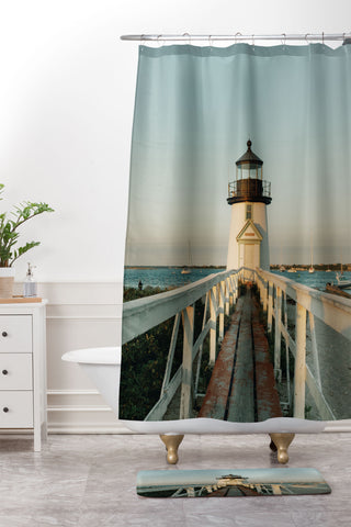 Chelsea Victoria Brant Point at Golden Hour Shower Curtain And Mat