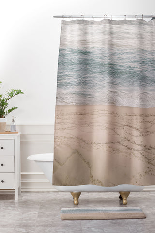 Chelsea Victoria Coast of Nantucket Shower Curtain And Mat