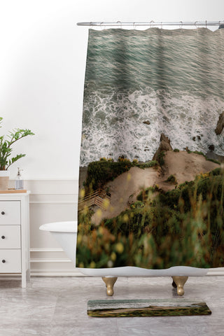 Chelsea Victoria Coastal Cali Vibes Shower Curtain And Mat