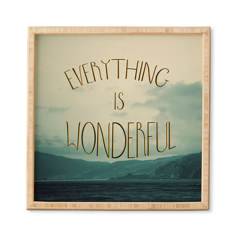 Chelsea Victoria Everything Is Wonderful Framed Wall Art