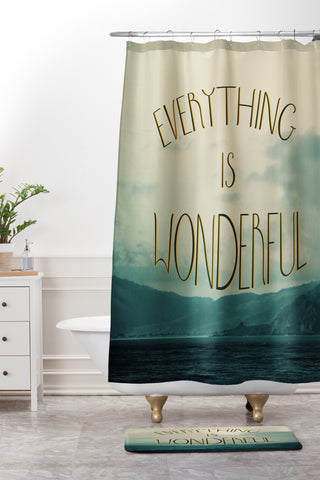 Chelsea Victoria Everything Is Wonderful Shower Curtain And Mat