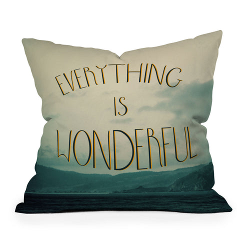 Chelsea Victoria Everything Is Wonderful Outdoor Throw Pillow