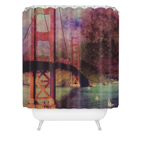 Chelsea Victoria Golden Gate Stars Shower Curtain