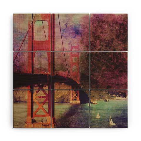 Chelsea Victoria Golden Gate Stars Wood Wall Mural
