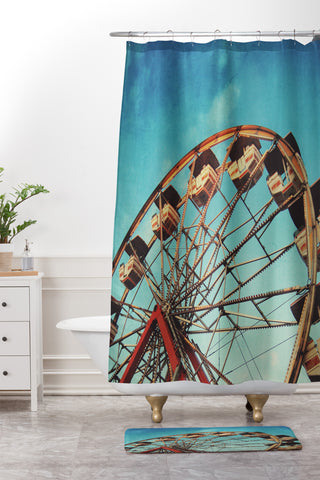 Chelsea Victoria Lets go to the stars Shower Curtain And Mat