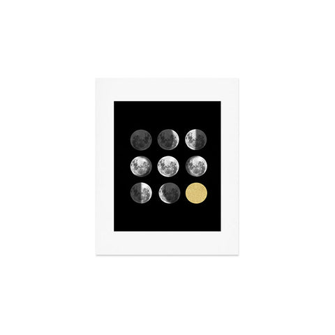 Chelsea Victoria Moon Phases and The Gold Sun Art Print