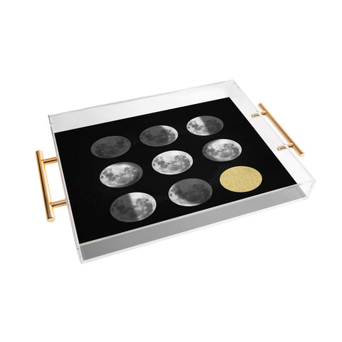 Chelsea Victoria Moon Phases and The Gold Sun Acrylic Tray