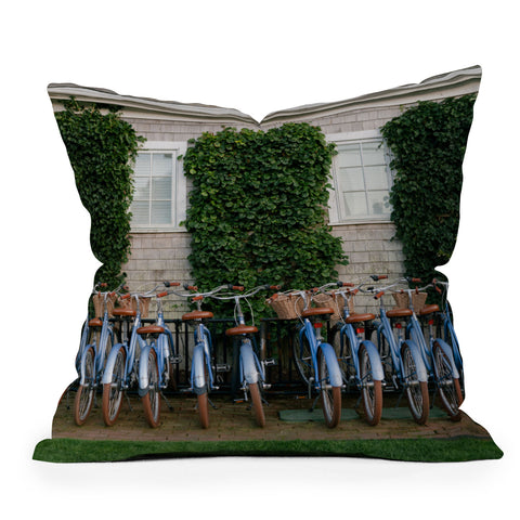Chelsea Victoria Nantucket Bike Path Outdoor Throw Pillow