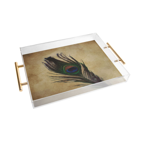 Chelsea Victoria Peacock Feather 2 Acrylic Tray