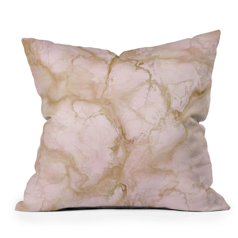 Chelsea Victoria Pink Marble Outdoor Throw Pillow