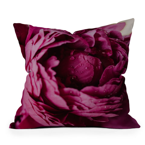 Chelsea Victoria Rain and The Peony Outdoor Throw Pillow