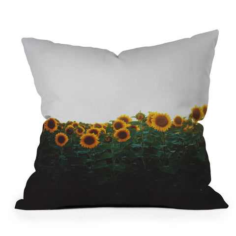 Chelsea Victoria Sunflower Fields Outdoor Throw Pillow