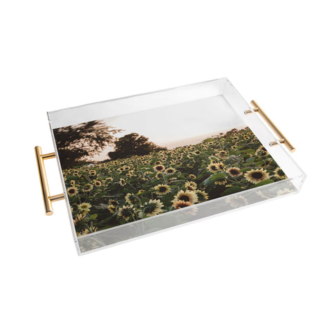 Chelsea Victoria Sunset Sunflowers Acrylic Tray