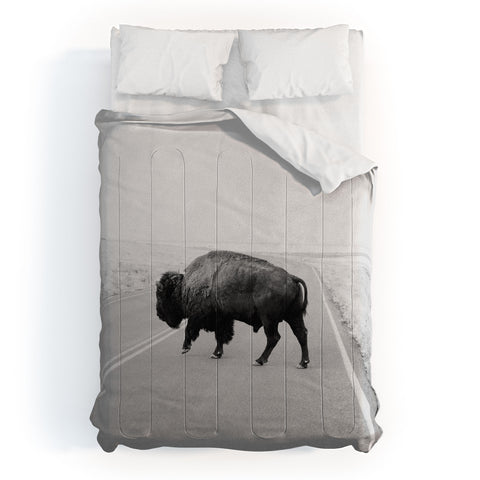 Chelsea Victoria The Black and White Bison Comforter
