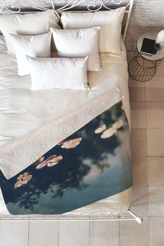 Chelsea Victoria Water Lilllies Fleece Throw Blanket