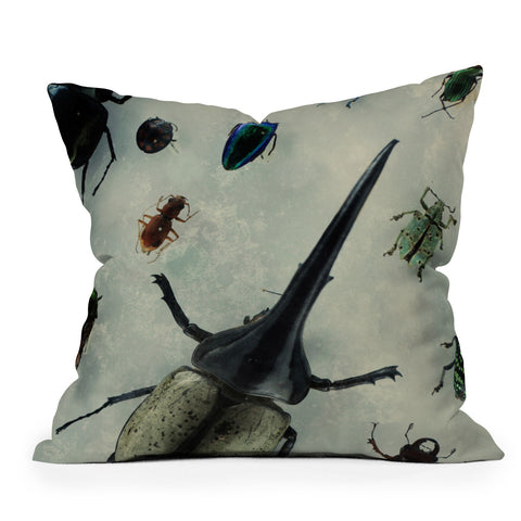 Chelsea Victoria We Are The Beetles Outdoor Throw Pillow