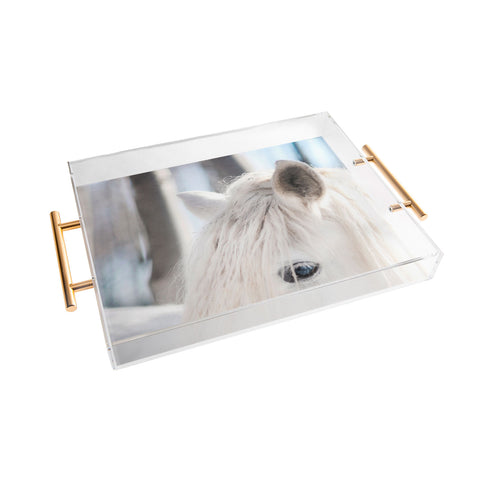 Chelsea Victoria White Knight Acrylic Tray