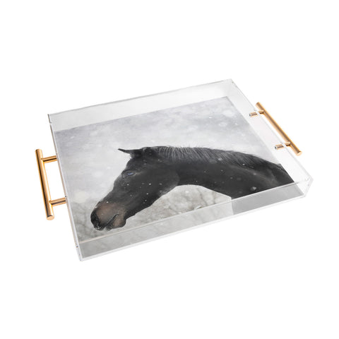 Chelsea Victoria Winter Horse Acrylic Tray