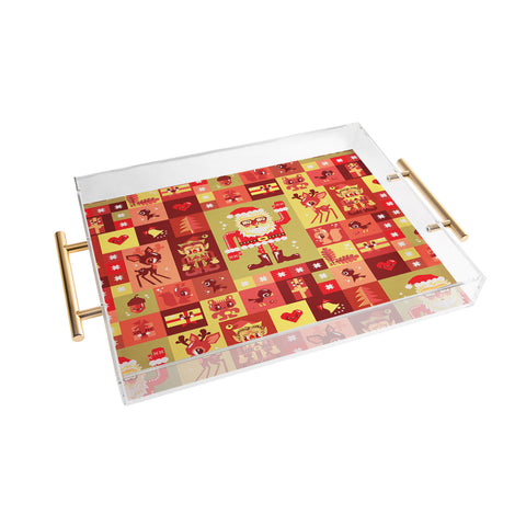 Chobopop Christmas Pattern Nr 2 Acrylic Tray