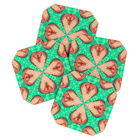 Chobopop Cobra Snake Pattern No 2 Coaster Set