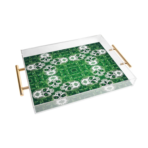 Chobopop Emerald Skull Pattern Acrylic Tray
