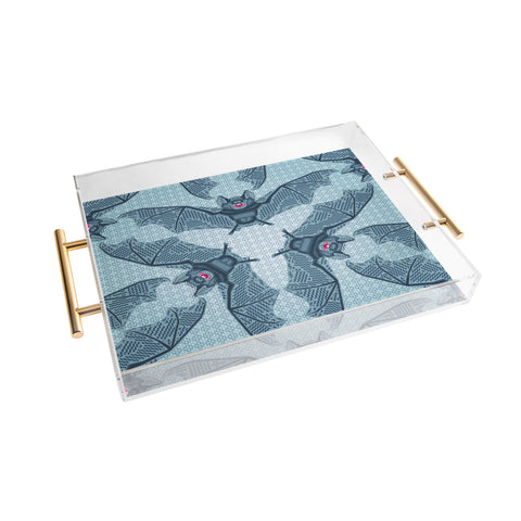 Chobopop Geometric Bat Pattern Acrylic Tray