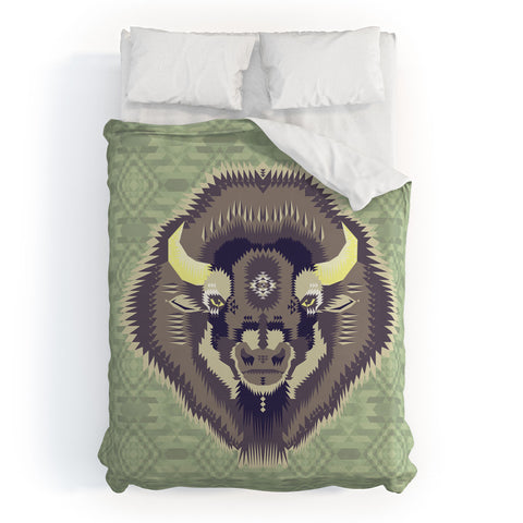 Chobopop Geometric Bison 2 Duvet Cover