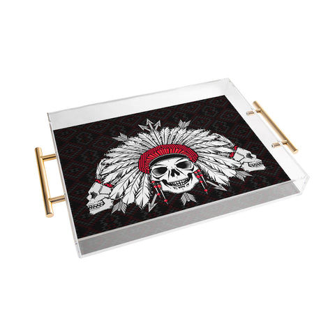 Chobopop Geometric Indian Skull Acrylic Tray