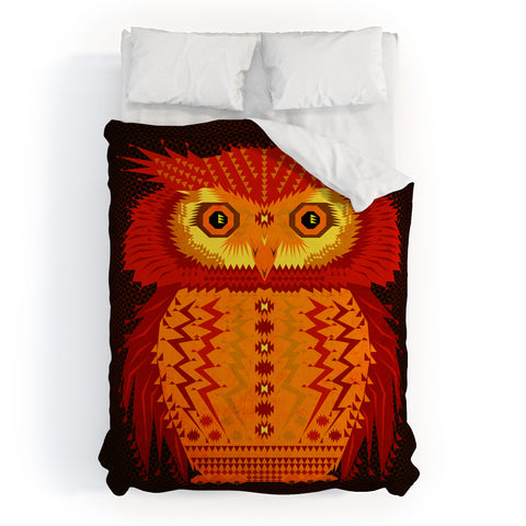 Chobopop Geometric Owl Duvet Cover