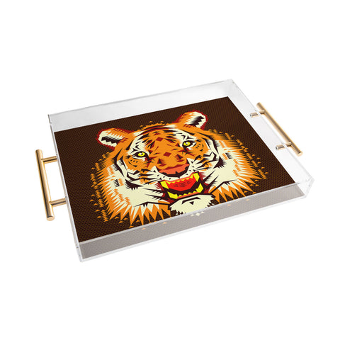 Chobopop Geometric Tiger Acrylic Tray