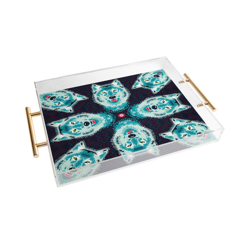 Chobopop Geometric Wolf Acrylic Tray