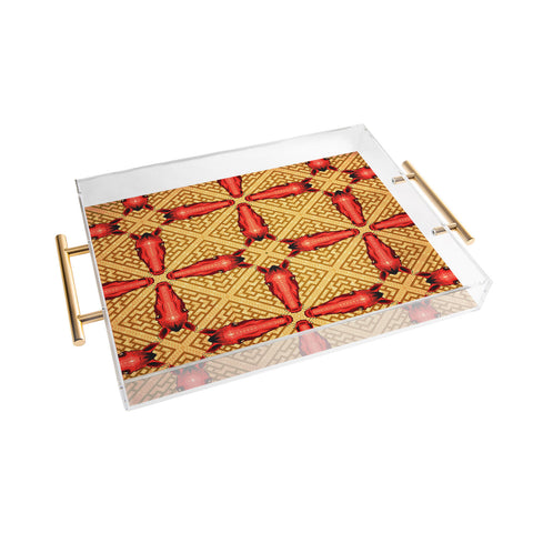 Chobopop Horse Pattern Red Acrylic Tray
