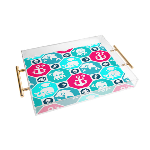 Chobopop Marine Pattern Acrylic Tray