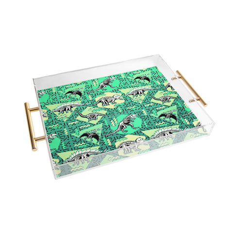 Chobopop Nineties Dinosaur Skeleton Pattern Acrylic Tray