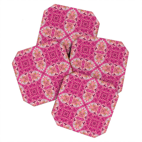 Chobopop Pink Panther Pattern Coaster Set