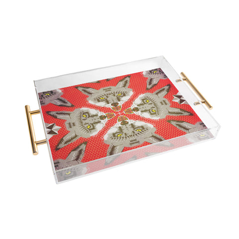 Chobopop Silver Fox Pattern Acrylic Tray