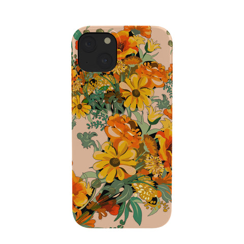 ChrissyInk 70s Pastel Floral on pink Phone Case