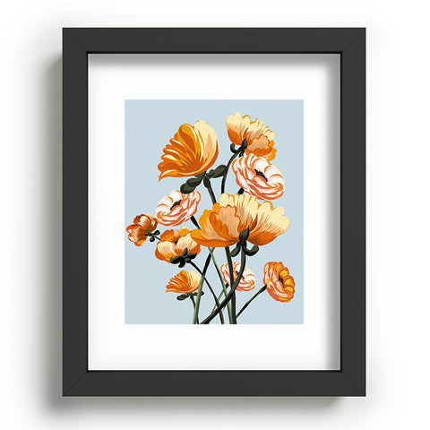 ChrissyInk California poppies spring Recessed Framing Rectangle